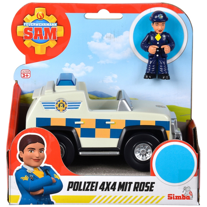 Brandman Sam Sam Politibil 4x4x med rosefigur i gruppen LEKER, BARN OG BABY / Leker / Lekebiler hos TP E-commerce Nordic AB (C13031)