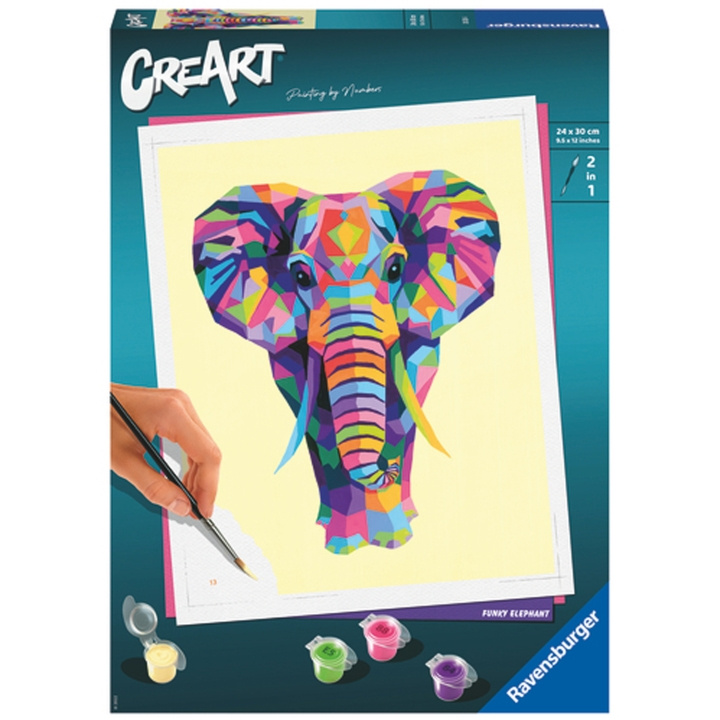 Ravensburger CreArt Funky Elephant i gruppen LEKER, BARN OG BABY / Leker / Håndtverk hos TP E-commerce Nordic AB (C13036)