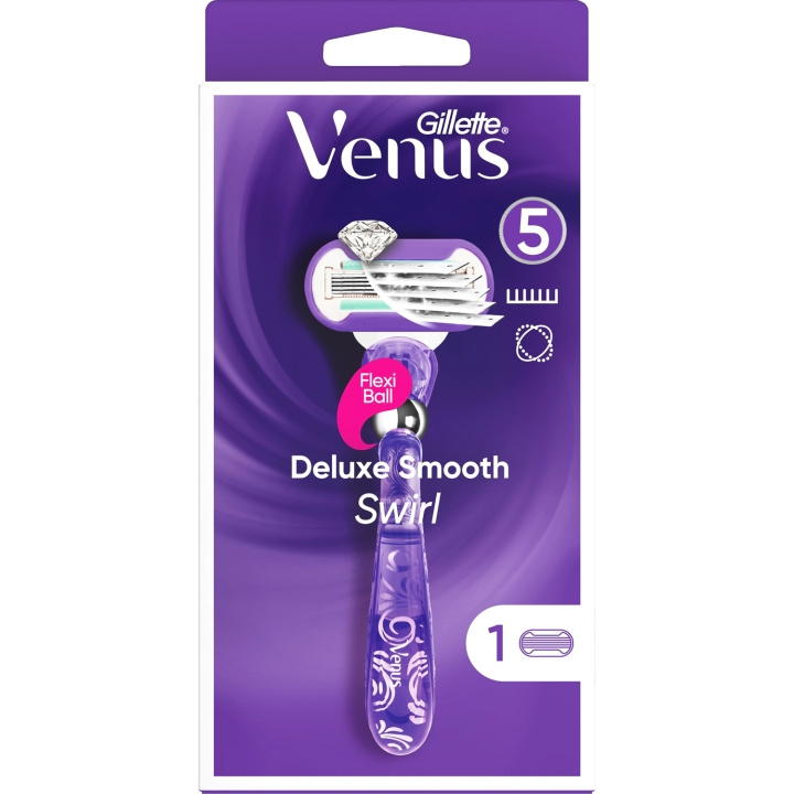 Gillette Venus Rakhyvel Deluxe Smooth Swirl 1st rakblad i gruppen HELSE OG SKJØNNHET / Hår & styling / Barbering og trimming / Barberhøvler og tilbehør hos TP E-commerce Nordic AB (C13116)