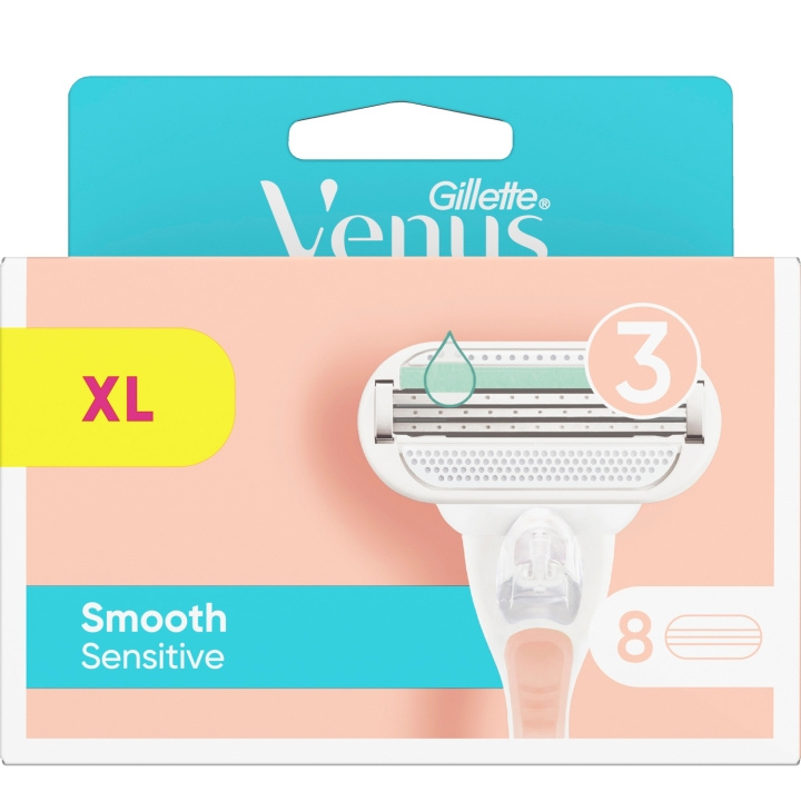 Gillette Barberblad Smooth Sensitive 8 stk i gruppen HELSE OG SKJØNNHET / Hår & styling / Barbering og trimming / Barberhøvler og tilbehør hos TP E-commerce Nordic AB (C13117)