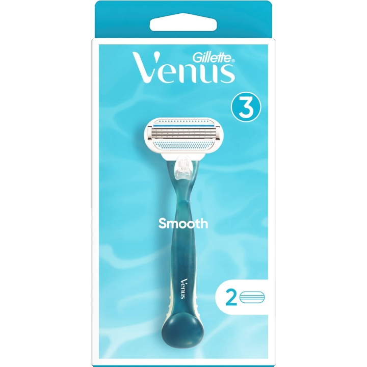 Gillette Venus Rakhyvel Smooth Razor 2st rakblad i gruppen HELSE OG SKJØNNHET / Hår & styling / Barbering og trimming / Barberhøvler og tilbehør hos TP E-commerce Nordic AB (C13119)