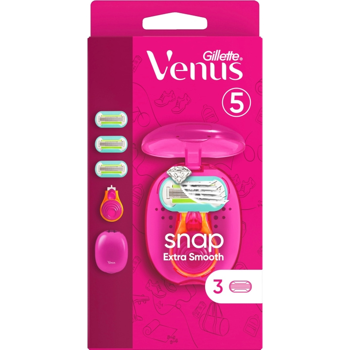 Gillette Venus Razor Extra Smooth Snap Sister 3 stk barberblader i gruppen HELSE OG SKJØNNHET / Hår & styling / Barbering og trimming / Barberhøvler og tilbehør hos TP E-commerce Nordic AB (C13128)