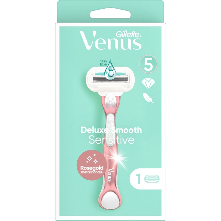 Gillette Venus Deluxe Smooth Sensitive Barberhøvel 1UP i gruppen HELSE OG SKJØNNHET / Hår & styling / Barbering og trimming / Barberhøvler og tilbehør hos TP E-commerce Nordic AB (C13138)