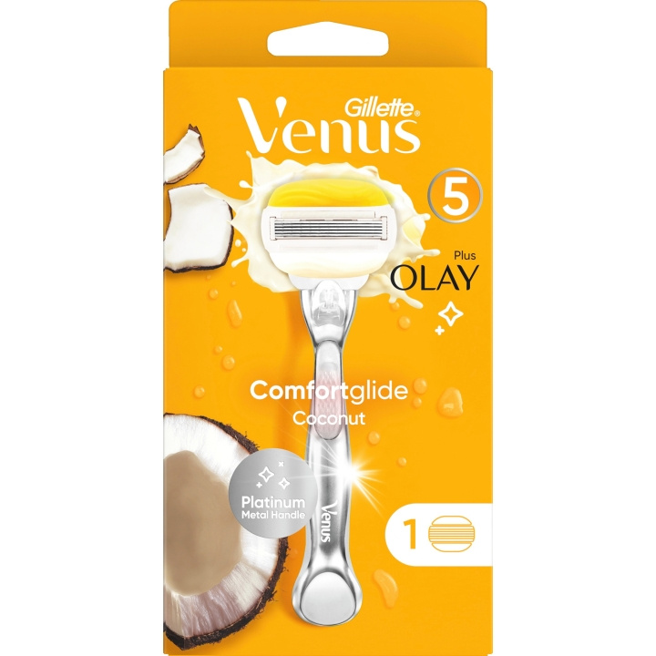 Gillette Venus Rakhyvel Comfortglide Coconut 1st rakblad i gruppen HELSE OG SKJØNNHET / Hår & styling / Barbering og trimming / Barberhøvler og tilbehør hos TP E-commerce Nordic AB (C13139)