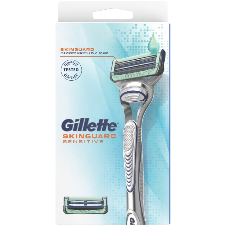Gillette Barberhøvel SkinGuard Sensitive 2 stk barberblader i gruppen HELSE OG SKJØNNHET / Hår & styling / Barbering og trimming / Barberhøvler og tilbehør hos TP E-commerce Nordic AB (C13152)