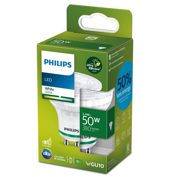 Philips LED GU10 Spot 50W 380lm Energiklass B i gruppen Elektronikk / Lys / LED-lys hos TP E-commerce Nordic AB (C13215)