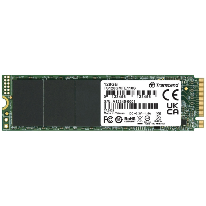 Transcend PCIe M.2 SSD Gen3 x4 NVMe 128 GB (R1500/W550) i gruppen Datautstyr / PC-Komponenter / Harddisker / SSD hos TP E-commerce Nordic AB (C13601)
