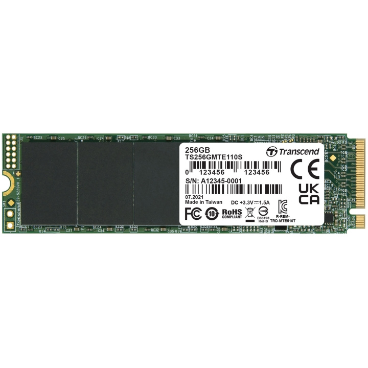 Transcend PCIe M.2 SSD Gen3 x4 NVMe 256 GB (R1600/W1000) i gruppen Datautstyr / PC-Komponenter / Harddisker / SSD hos TP E-commerce Nordic AB (C13605)