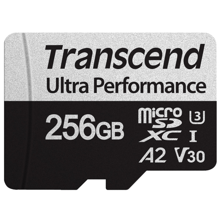 Transcend microSDXC 340S 256 GB U3 A2 V30 (R160/W125) i gruppen Elektronikk / Lagringsmedia / Minnekort / MicroSD/HC/XC hos TP E-commerce Nordic AB (C13606)