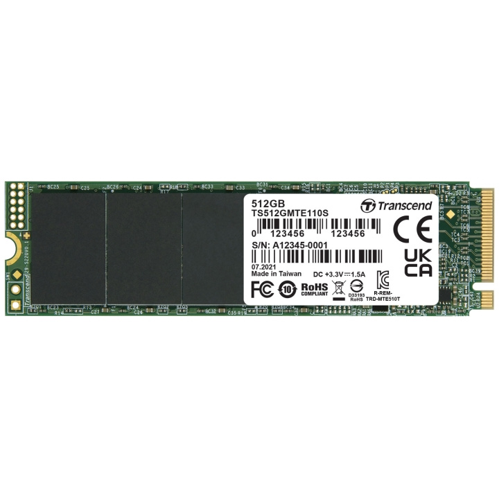 Transcend PCIe M.2 SSD Gen3 x4 NVMe 512 GB (R1700/W1400) i gruppen Datautstyr / PC-Komponenter / Harddisker / SSD hos TP E-commerce Nordic AB (C13608)