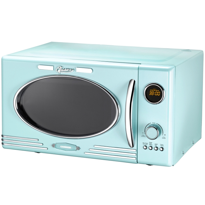 Melissa Mikrobølgeovn Retro 23l 800W Grill Blå i gruppen HJEM, HUS OG HAGE / Husholdningsapparater / Mikrobølgeovner hos TP E-commerce Nordic AB (C13617)