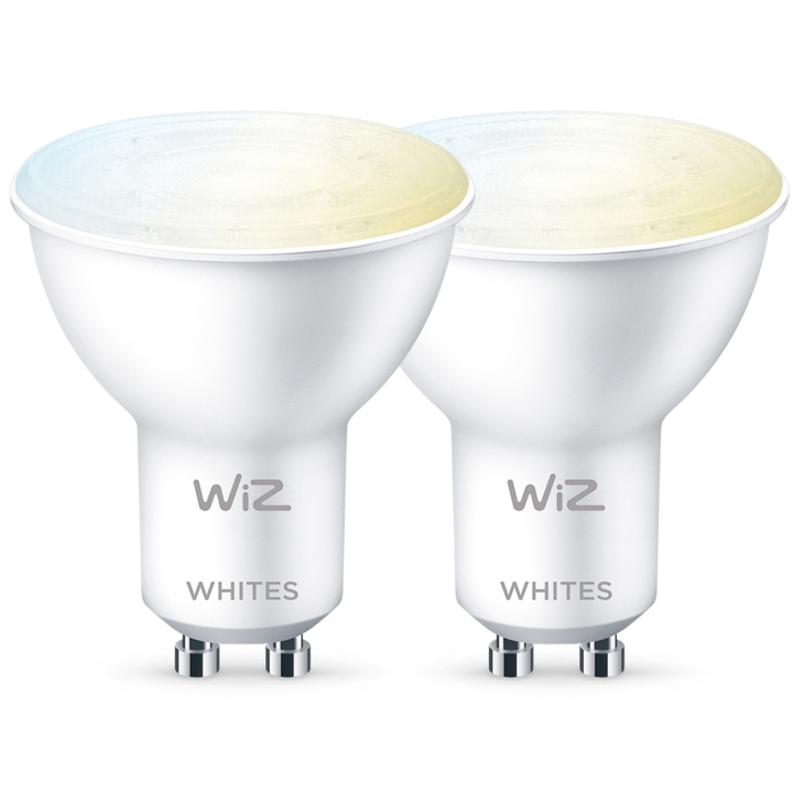WiZ 2-pack WiFi Smart LED GU10 50W Varm-kallvit i gruppen Elektronikk / Lys / LED-lys hos TP E-commerce Nordic AB (C13665)
