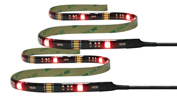 deltaco_gaming LED-stripe 2x50cm 4 moduser 12 farger 16xRGB fjernkontroll i gruppen Elektronikk / Lys / LED sløyfer hos TP E-commerce Nordic AB (C13805)