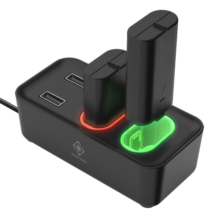 DELTACO GAMING XBOX Charging station for up to two battery packs, i gruppen Elektronikk / TV-spill & tilbehør / Andre spill hos TP E-commerce Nordic AB (C13811)