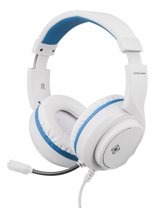 deltaco_gaming Hodesett for Sony Playstation 5, 2 m kabel, 40 mm element, hvit i gruppen Datautstyr / GAMING / Headset hos TP E-commerce Nordic AB (C13816)