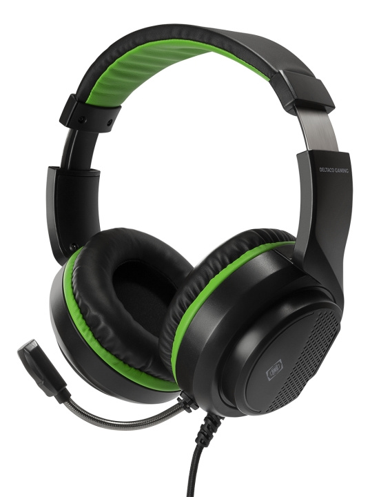 DELTACO GAMING Headset for XBOX Series X / S, 2m cable, 40mm element, black i gruppen Elektronikk / TV-spill & tilbehør / Xbox Series X / Tilbehør hos TP E-commerce Nordic AB (C13817)