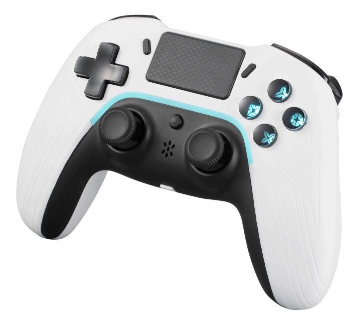 deLTACO GAMING Playstation 4 bluetooth controller, white i gruppen Elektronikk / TV-spill & tilbehør / Sony PlayStation 4 hos TP E-commerce Nordic AB (C13825)