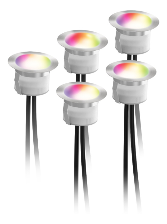 DELTACO Smart H decklight extens kit 5 lys varmt hvitt lys RGB i gruppen HJEM, HUS OG HAGE / El og belysning / Utendørsbelysning / Hagebelysning hos TP E-commerce Nordic AB (C13831)