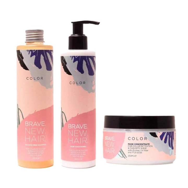 Brave. New. Hair. Brave. New. Hair. 3-pk Colour Shampoo + Conditioner + Mask i gruppen HELSE OG SKJØNNHET / Hår & styling / Hårpleie / Balsam hos TP E-commerce Nordic AB (C13883)