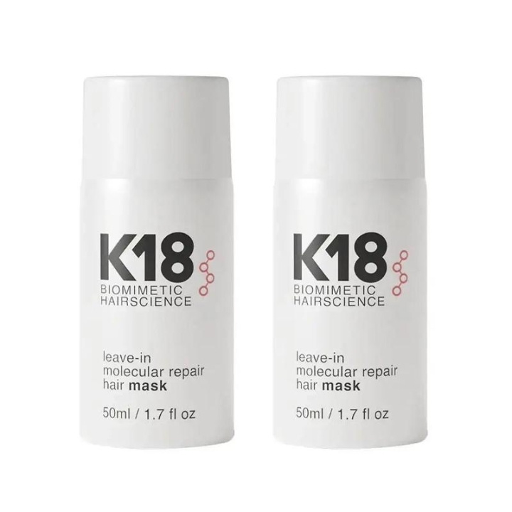K18 K18 2-pakning Leave-In Molecular Repair Hair Mask 50 ml i gruppen HELSE OG SKJØNNHET / Hår & styling / Hårpleie / Hårmaske hos TP E-commerce Nordic AB (C13887)