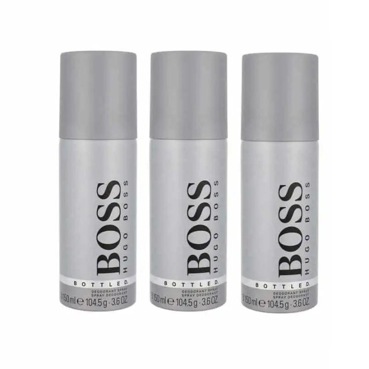 3-pack Hugo Boss Bottled Deo Spray 150ml i gruppen HELSE OG SKJØNNHET / Duft og parfyme / Deodorant / Deo for han hos TP E-commerce Nordic AB (C13891)