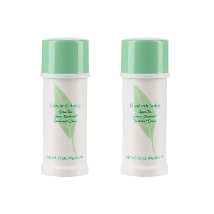 2-pack Elizabeth Arden Green Tea Cream Deodorant 40ml i gruppen HELSE OG SKJØNNHET / Duft og parfyme / Deodorant / Deo for henne hos TP E-commerce Nordic AB (C13893)