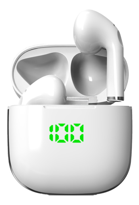 BLP 4899 Øretelefoner BT TWS, hvit/sølv i gruppen Elektronikk / Lyd & Bilde / Hodetelefoner & Tilbehør / Hodetelefoner hos TP E-commerce Nordic AB (C13914)
