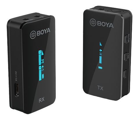 BOYA Ultrakompakt 2,4 GHz trådløs mikrofon med to kanaler 1+1 i gruppen Elektronikk / Lyd & Bilde / Håndholdte mikrofoner hos TP E-commerce Nordic AB (C13983)