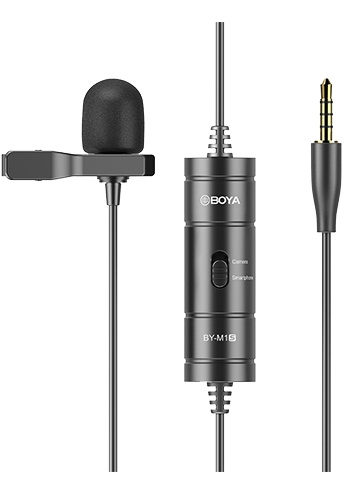 Boya Lavalier Microphone BY-M1S black i gruppen Elektronikk / Lyd & Bilde / Håndholdte mikrofoner hos TP E-commerce Nordic AB (C13996)