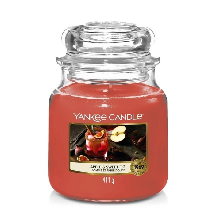 Yankee Candle Classic Medium Jar Apple and Sweet Fig 411g i gruppen HELSE OG SKJØNNHET / Duft og parfyme / Andre dufter / Duftlys hos TP E-commerce Nordic AB (C14059)