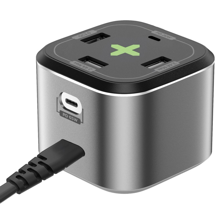 Celly Power Station 65W 3xUSB-A 2xUSB-C PD i gruppen SMARTTELEFON & NETTBRETT / Ladere og Kabler / Vegglader / Vegglader Type C hos TP E-commerce Nordic AB (C14083)