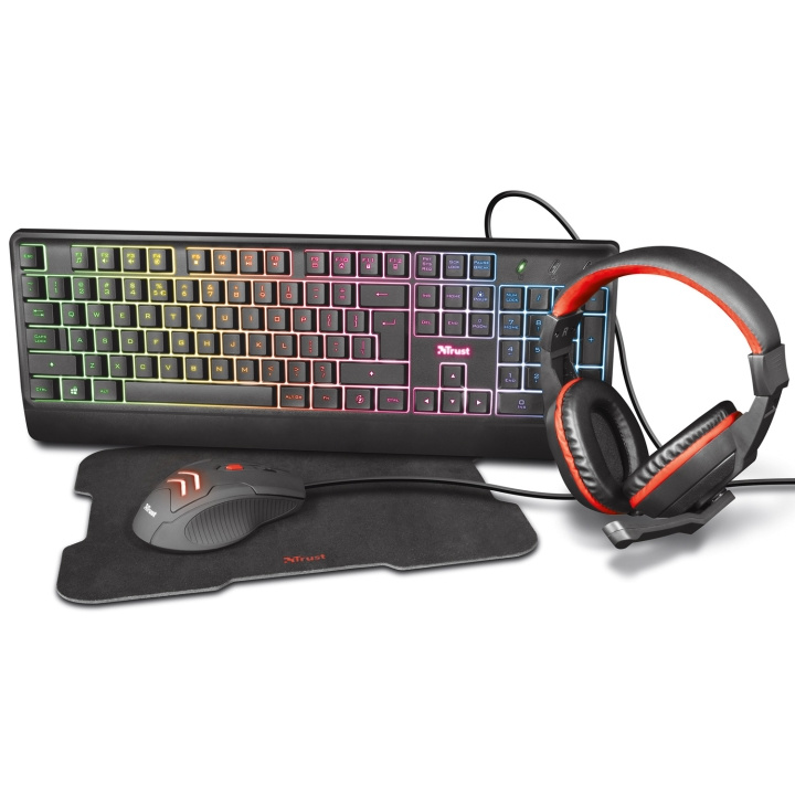Trust Ziva 4-i-1 Gaming-pakke (RGB-tastaturversjon) i gruppen Datautstyr / GAMING / Tastatur hos TP E-commerce Nordic AB (C14112)