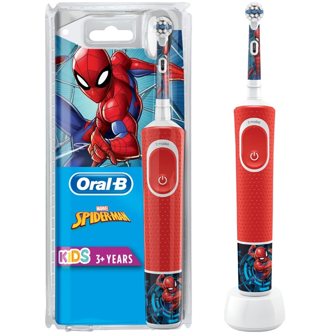 Oral B Vitality Kids Spiderman CLS elektrisk tannbørste i gruppen HELSE OG SKJØNNHET / Munnpleie / Elektriske tannbørster hos TP E-commerce Nordic AB (C14117)