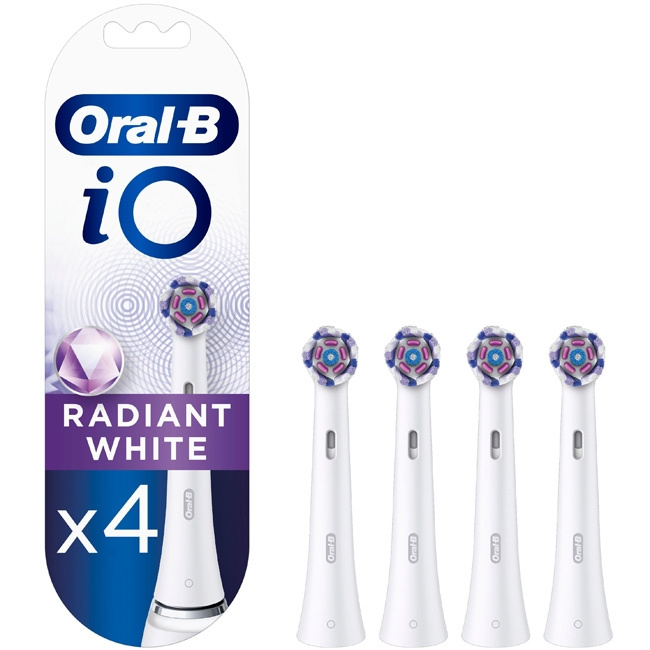 Oral B Borsthuvud iO Radiant White 4s i gruppen HELSE OG SKJØNNHET / Munnpleie / Elektriske tannbørster hos TP E-commerce Nordic AB (C14134)