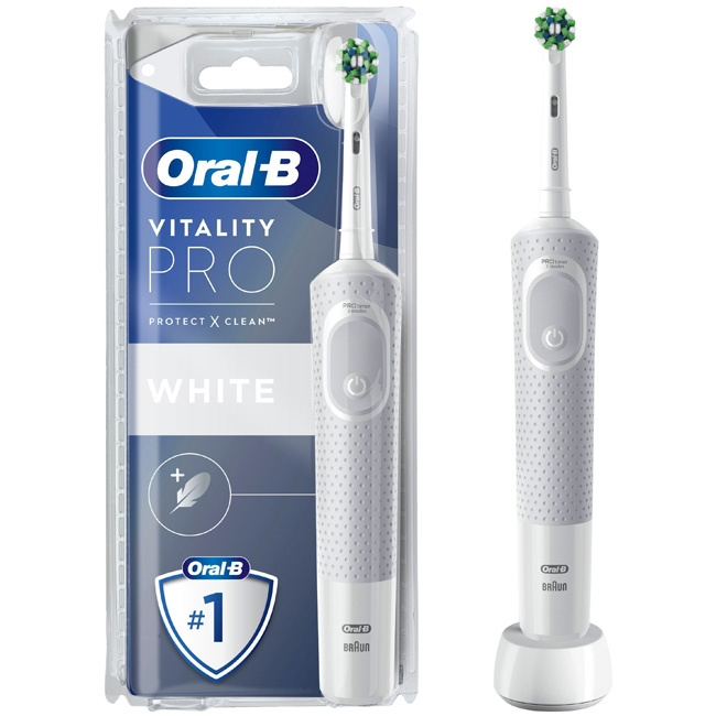 Oral B Elektrisk tannbørste Vitality Pro White CA CLS i gruppen HELSE OG SKJØNNHET / Munnpleie / Elektriske tannbørster hos TP E-commerce Nordic AB (C14138)