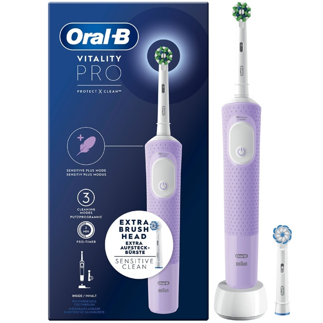 Oral B Elektrisk tannbørste Vitality Pro Lilac Extra Refill i gruppen HELSE OG SKJØNNHET / Munnpleie / Elektriske tannbørster tilbehør hos TP E-commerce Nordic AB (C14140)