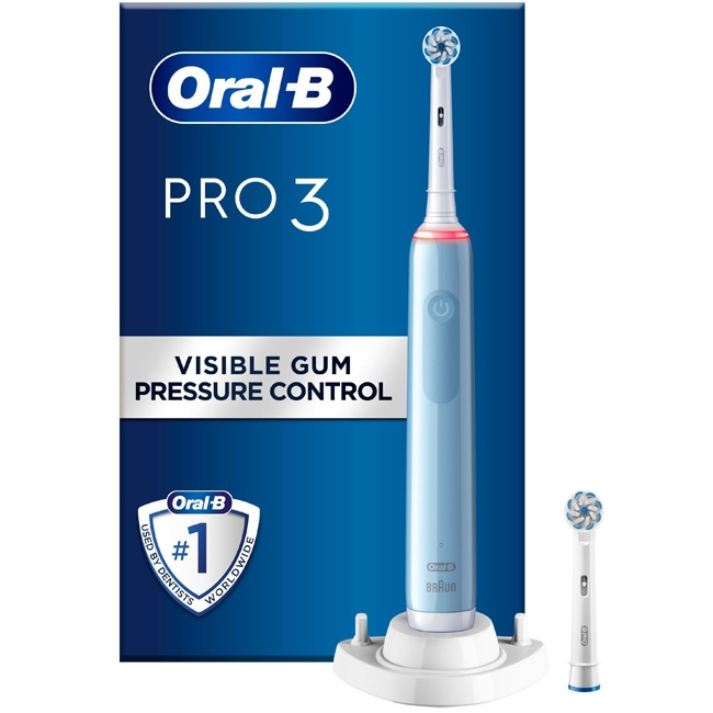 Oral B Eltandborste Pro3 3200S Blue S i gruppen HELSE OG SKJØNNHET / Munnpleie / Elektriske tannbørster hos TP E-commerce Nordic AB (C14158)