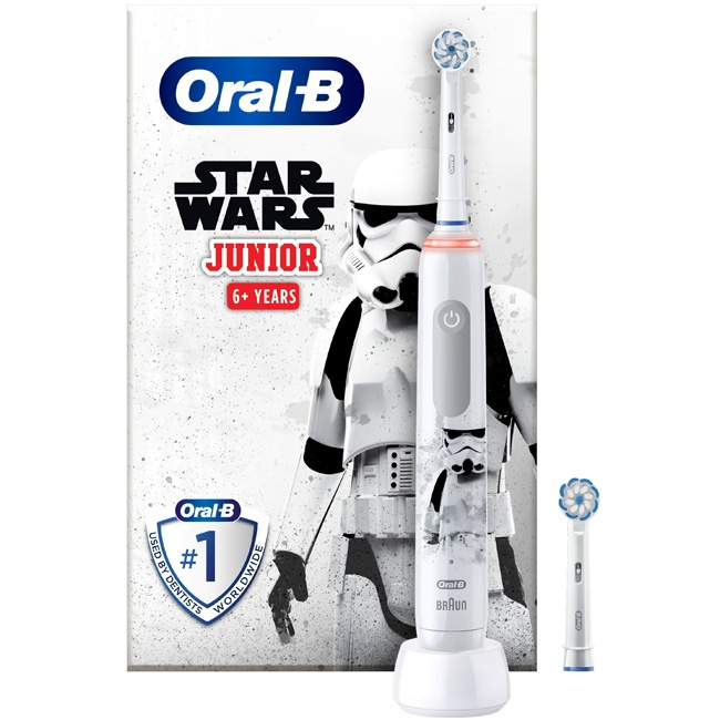 Oral B Elektrisk tannbørste Pro 3 Junior Star Wars i gruppen HELSE OG SKJØNNHET / Munnpleie / Elektriske tannbørster hos TP E-commerce Nordic AB (C14161)