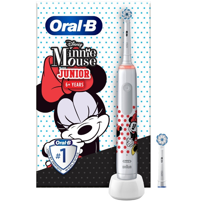 Oral B Elektrisk tannbørste Pro 3 Junior Minnie i gruppen HELSE OG SKJØNNHET / Munnpleie / Elektriske tannbørster hos TP E-commerce Nordic AB (C14162)