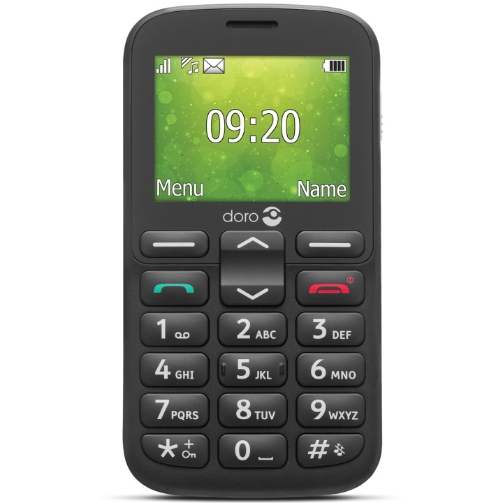Doro 1382 2G Svart i gruppen SMARTTELEFON & NETTBRETT / Mobiltelefoner & smartphones hos TP E-commerce Nordic AB (C14171)