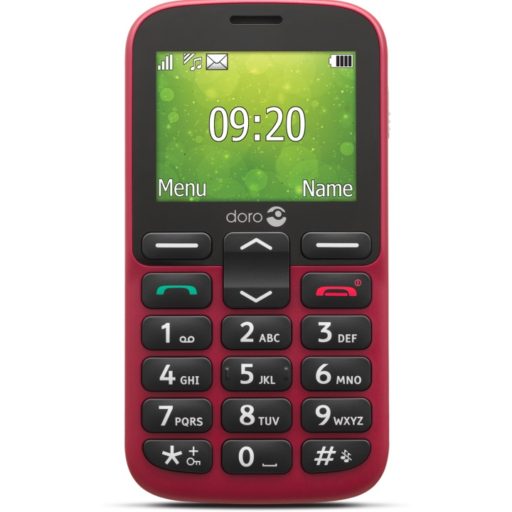 Doro 1382 2G Röd i gruppen SMARTTELEFON & NETTBRETT / Mobiltelefoner & smartphones hos TP E-commerce Nordic AB (C14172)