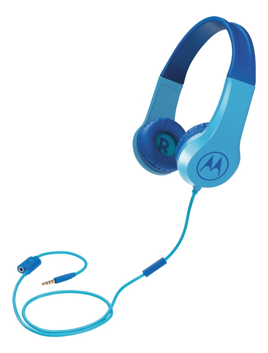 Motorola Headphones Kids wired Squads 200, Blue i gruppen Elektronikk / Lyd & Bilde / Hodetelefoner & Tilbehør / Hodetelefoner hos TP E-commerce Nordic AB (C14184)