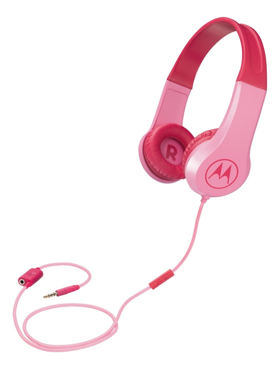 Motorola Headphones Kids wired Squads 200, Pink i gruppen Elektronikk / Lyd & Bilde / Hodetelefoner & Tilbehør / Hodetelefoner hos TP E-commerce Nordic AB (C14185)