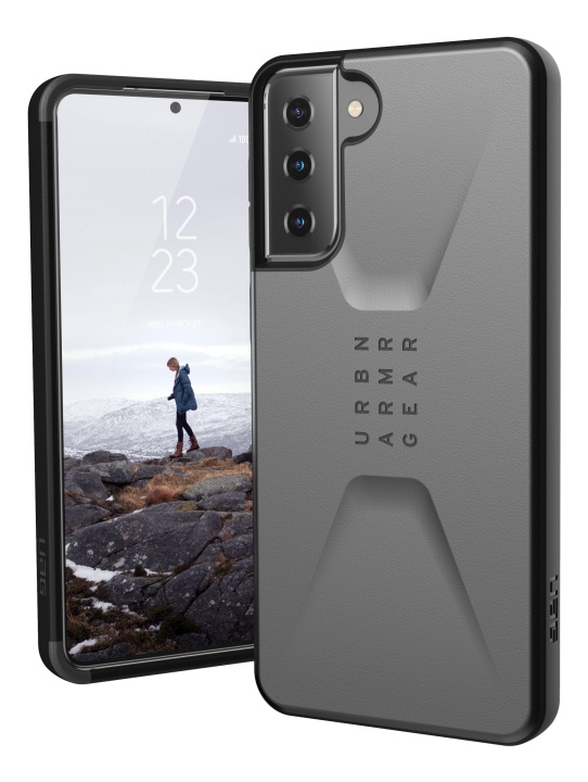urbanarmorgear Samsung Galaxy S21+ Civilian-etui, sølv i gruppen SMARTTELEFON & NETTBRETT / Mobilbeskyttelse / Samsung hos TP E-commerce Nordic AB (C14403)