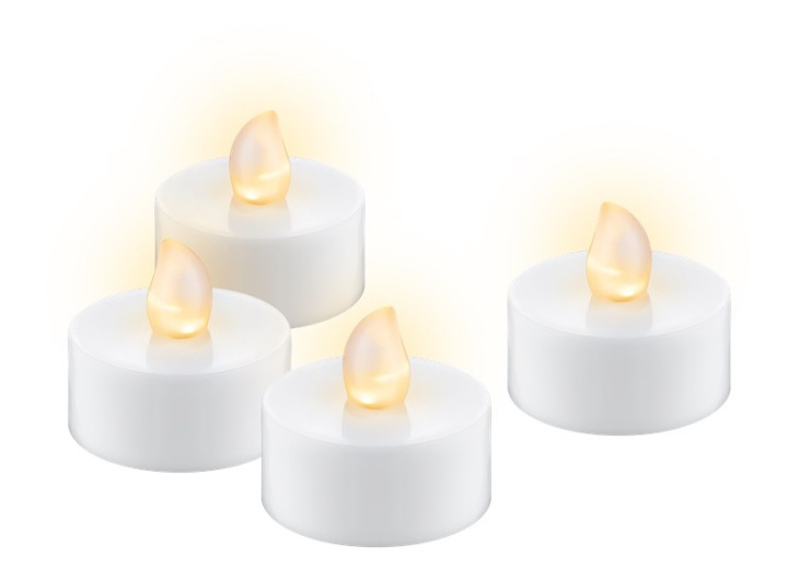 Set of 4 LED tea lights with timer i gruppen HJEM, HUS OG HAGE / Innredning / Lysestaker og lyslykter hos TP E-commerce Nordic AB (C14505)