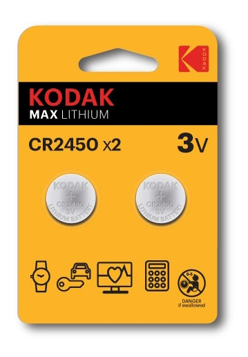 Kodak Kodak Max lithium CR2450 battery (2 pack) i gruppen Elektronikk / Batterier & Ladere / Batterier / knappcelle hos TP E-commerce Nordic AB (C14522)