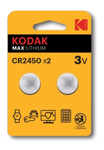 Kodak Max litium CR2450-batteri (2-pakning) i gruppen Elektronikk / Batterier & Ladere / Batterier / knappcelle hos TP E-commerce Nordic AB (C14522)