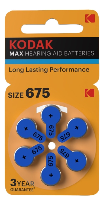 Kodak Høreapparatbatteri modell P675 / PR44, Fargekode: blå, 1,4 i gruppen Elektronikk / Batterier & Ladere / Batterier / Høreapparatbatterier hos TP E-commerce Nordic AB (C14525)