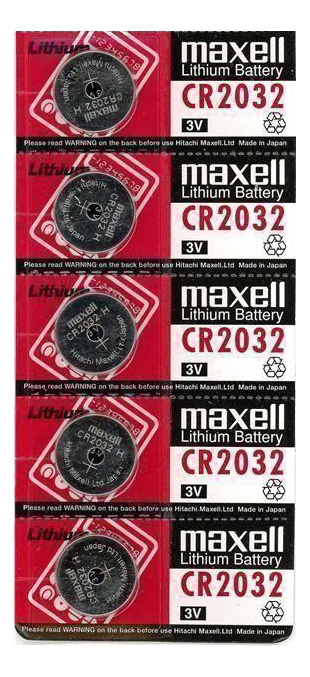 Maxell coin cell battery, lithium, 3V, CR2032, 5 pieces i gruppen Elektronikk / Batterier & Ladere / Batterier / knappcelle hos TP E-commerce Nordic AB (C14536)