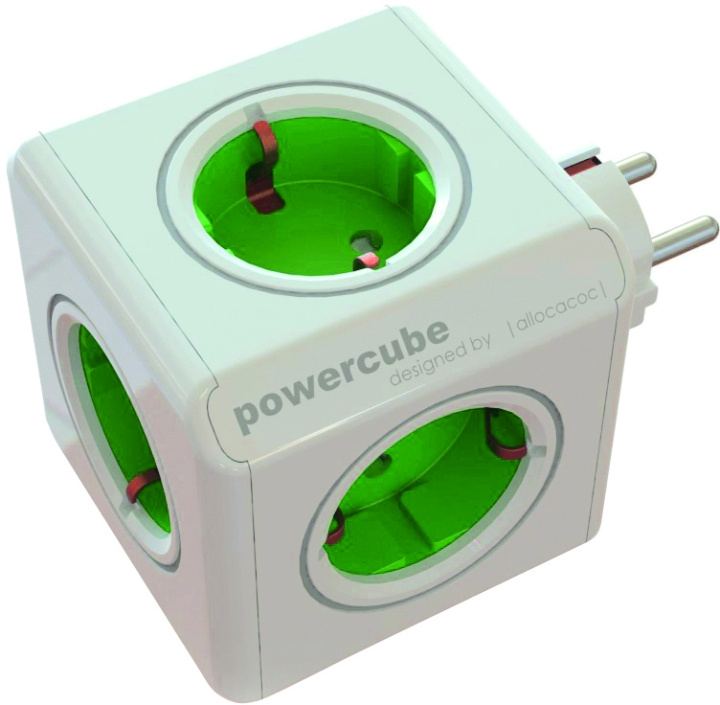 PowerCube Original 5 uttag Grön i gruppen HJEM, HUS OG HAGE / El og belysning / Grenuttak hos TP E-commerce Nordic AB (C14606)